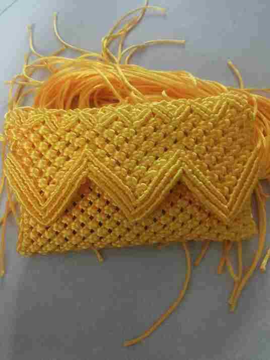 Macrame fancy purse 